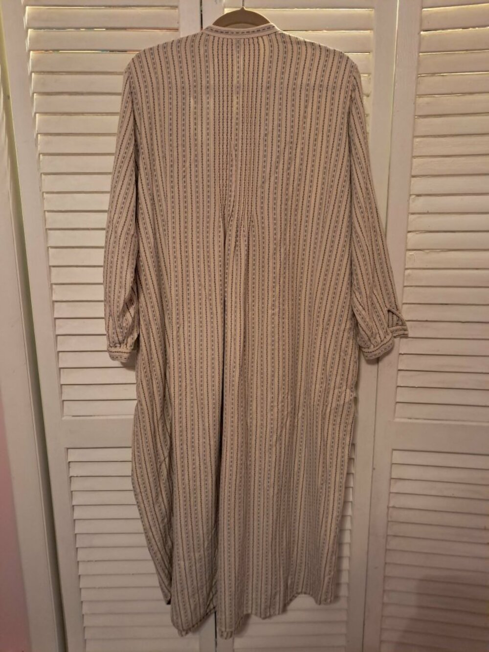 VINTAGE GRANNY CORE LL BEAN DOBBY PINTUCK FLANNEL NIGHTGOWN 1X - Picture 5 of 6
